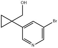 (1-(5-broMopyridin-3-yl)cyclopropyl)Methanol Structure