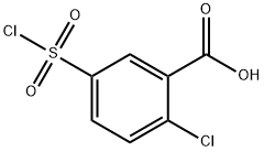 2-クロロ-5-(クロロスルホニル)安息香酸 化学構造式