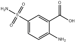2-アミノ-5-(アミノスルホニル)安息香酸 化学構造式