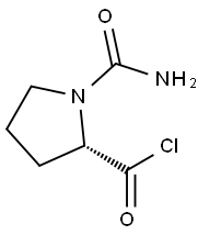 2-Pyrrolidinecarbonyl chloride, 1-(aminocarbonyl)-, (S)- (9CI),137004-50-3,结构式