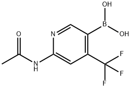 6-acetaMido-4-(trifluoroMethyl)pyridin-3-ylboronic acid Structure