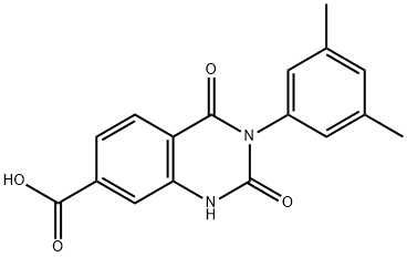 3-(3,5-Dimethylphenyl)-2,4-dioxo-1,2,3,4-tetrahydroquinazoline-7-carboxylicacid Structure