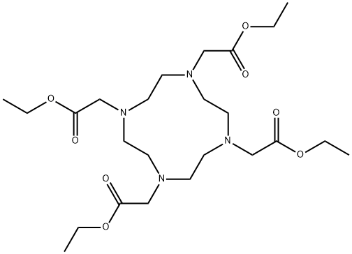 1,4,7,10-Tetrakis(ethoxycarbonylmethyl)-1,4,7,10-tetraazacyclododecane 化学構造式