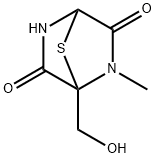 7-Thia-2,5-diazabicyclo[2.2.1]heptane-3,6-dione,1-(hydroxymethyl)-2-methyl-(9CI) 结构式