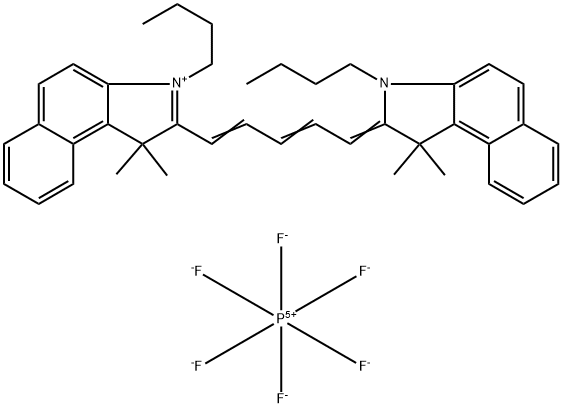 4,5:4',5'-DIBENZO-1,1'-DIBUTYL-3,3,3',3'-TETRAMETHYLINDADICARBOCYANINE HEXAFLUOROPHOSPHATE Struktur