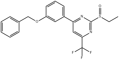 (4-(3-Benzyloxyphenyl)-2-ethylsulfinyl-6-(trifluoroMethyl)pyriMidine Structure