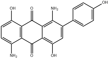 1,5-diamino-4,8-dihydroxy-2-(4-hydroxyphenyl)anthraquinone Structure