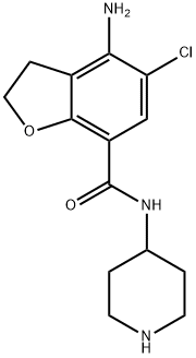 4-氨基-5-氯-2,3-二氢N-4-哌啶-7-苯并呋喃甲酰胺 结构式