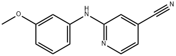 2-[(3-methoxyphenyl)amino]isonicotinonitrile Struktur