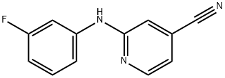 2-((3-氟苯基)氨基)异烟腈, 137225-10-6, 结构式