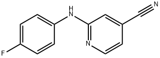 2-[(4-fluorophenyl)amino]isonicotinonitrile Struktur