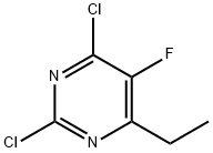 2,4-ジクロロ-6-エチル-5-フルオロピリミジン 化学構造式