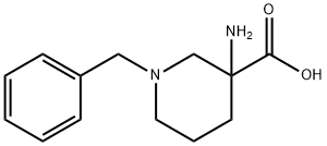 3-AMINO-1-BENZYL-PIPERIDINE-3-CARBOXYLIC ACID 化学構造式
