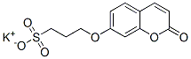 potassium 3-[(2-oxo-2H-1-benzopyran-7-yl)oxy]propanesulphonate 结构式