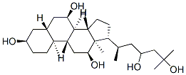 (3R,5R,7R,8R,9S,10S,12S,13R,14S,17R)-17-[(2R)-4,6-dihydroxy-6-methylheptan-2-yl]-10,13-dimethyl-2,3,4,5,6,7,8,9,11,12,14,15,16,17-tetradecahydro-1H-cyclopenta[a]phenanthrene-3,7,12-triol,137252-15-4,结构式