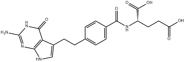 N-[4-[2-(2-Amino-4,7-dihydro-4-oxo-1H-pyrrolo[2,3-d]pyrimidin-5-yl)ethyl]benzoyl]-L-glutamic acid disodium salt Structure