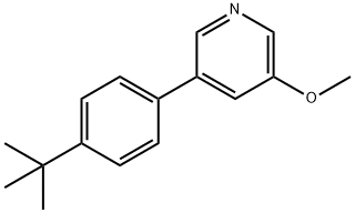 3-(4-T-ブチルフェニル)-5-メトキシピリジン 化学構造式