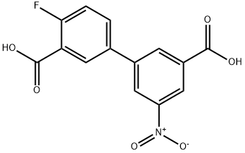 4-Fluoro-5'-nitrobiphenyl-3,3'-dicarboxylic acid Structure