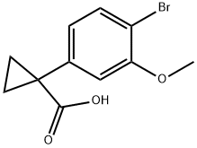 1-(4-BroMo-3-Methoxyphenyl)cyclopropane-1-carboxylic acid, 1373232-79-1, 结构式