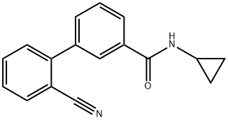 3-(2-氰基苯基)-N-环丙基苯甲酰胺, 1373233-33-0, 结构式