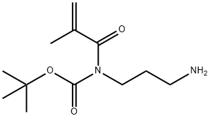 (3-氨基丙基)(甲基丙烯酰基)氨基甲酸叔丁酯, 1373253-18-9, 结构式