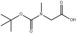 N-(tert-ブトキシカルボニル)-N-メチルグリシン 化学構造式