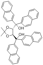 (4S-TRANS)-2,2-ジメチル-Α,Α,Α′,Α′-テトラ(2-ナフチル)-1,3-ジオキソラン-4,5-ジメタノール 化学構造式