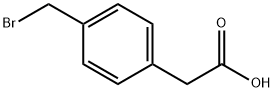 4-溴甲基苯乙酸, 13737-36-5, 结构式