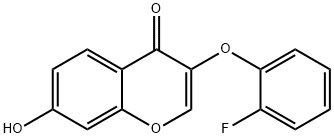 3-(2-fluorophenoxy)-7-hydroxy-4h-1-benzopyran-4-on Structure