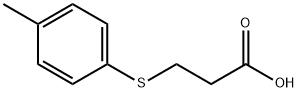 3-[(4-甲基苯基)硫基]丙酸 结构式