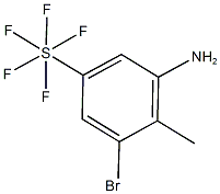 3-溴-2-甲基-5-(五氟硫代)苯胺, 1373920-91-2, 结构式