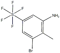 3-Bromo-2-methyl-5-(pentafluorosulfur)aniline Structure