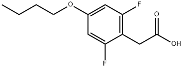 4-Butoxy-2,6-difluorophenylaceticacid,1373921-12-0,结构式