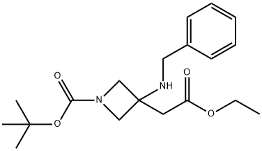 tert-butyl 3-(benzylaMino)-3-(2-ethoxy-2-oxoethyl)azetidine-1-carboxylate|3-(苄基氨基)-3-(2-乙氧基-2-氧乙基)氮杂环丁烷-1-羧酸叔丁酯