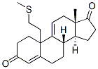 10-methylthioethyl estra-4,9(11)-diene 3,17-dione Structure