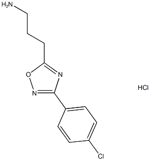3-(3-(4-CHLOROPHENYL)-1,2,4-OXADIAZOL-5-YL)PROPAN-1-AMINE HYDROCHLORIDE, 1374407-72-3, 结构式