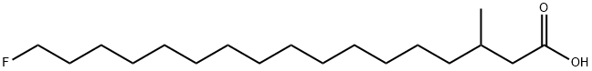 17-fluoro-3-methylheptadecanoic acid Structure