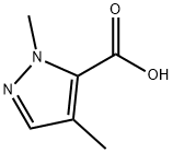 1,4-二甲基-1H-吡唑-5-羧酸 结构式