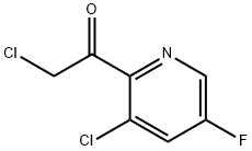 2-chloro-1-(3-chloro-5-fluoropyridin-2-yl)ethanone 化学構造式
