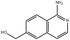 1-アミノ-6-(ヒドロキシメチル)イソキノリン 化学構造式
