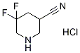 5,5-Difluoropiperidine-3-carbonitrile hydrochloride,1374657-32-5,结构式