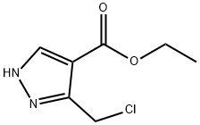 3-(氯甲基)-1H-吡唑-4-羧酸乙酯,137487-60-6,结构式