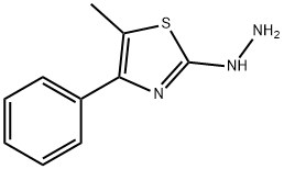 2-肼基-5-甲基-4-苯基噻唑, 137506-14-0, 结构式