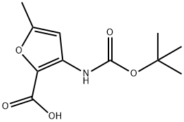 3-((tert-butoxycarbonyl)aMino)-5-Methylfuran-2-carboxylic acid Structure