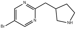 PyriMidine, 5-broMo-2-(pyrrolidin-3-ylMethyl)- 化学構造式