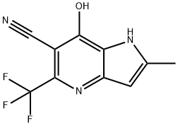 7-hydroxy-2-Methyl-5-(trifluoroMethyl)-1H-pyrrolo[3,2-b]pyridine-6-carbonitrile Structure