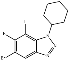 5-BroMo-1-cyclohexyl-6,7-difluoro-1,2,3-benzotriazole,1375068-80-6,结构式