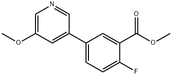Methyl 2-fluoro-5-(5-Methoxypyridin-3-yl)benzoate Structure