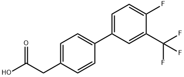 {4-[4-Fluoro-3-(trifluoroMethyl)phenyl]phenyl}acetic acid Structure