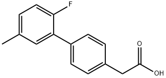 4-(2-氟-5-甲基苯基)苯基]乙酸 结构式